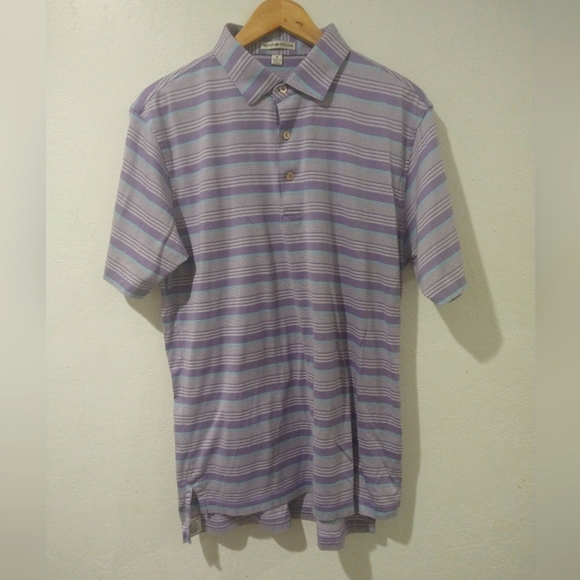 Peter Millar Stripped Polo Shirt - Picture 1 of 4